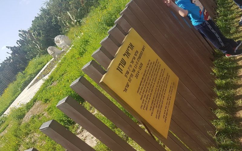 גבעת הכלניות – קבר אריאל ולילי שרון מול חוות השקמים