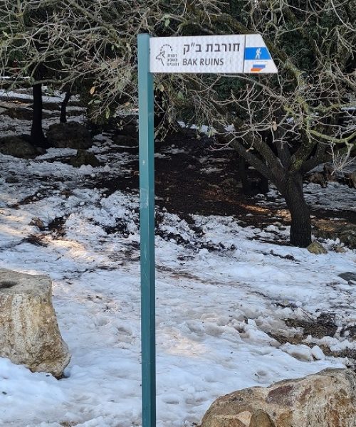 שביל הפסגה הר מירון בשלג