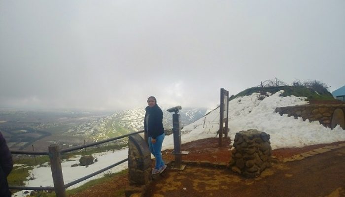 רמת הגולן בשלג הר בנטל